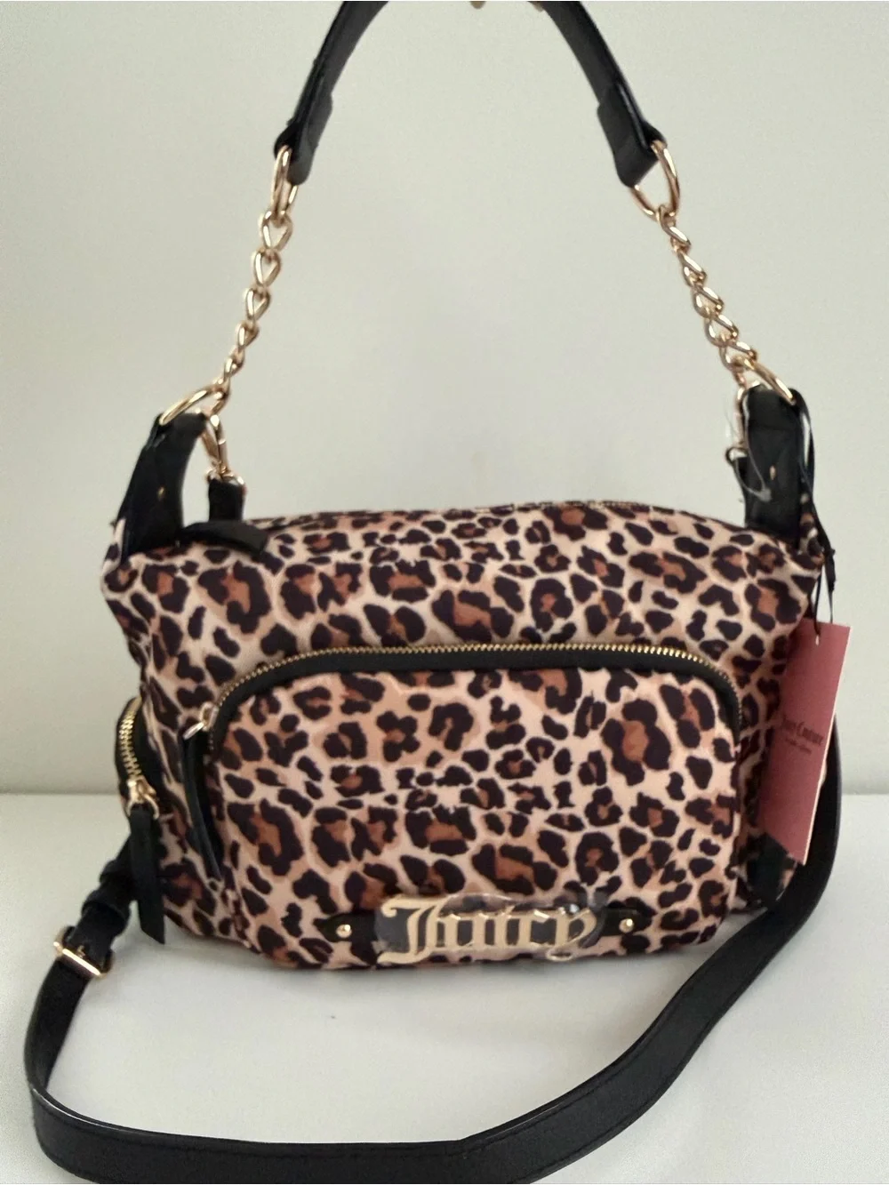 Juicy Couture Leopard Print Crossbody Bag in Brown and Black